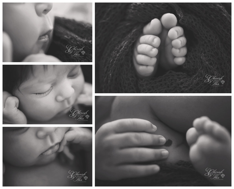 Houston Tx Newborn baby girl tiny details toes fingers lips cheeks photo