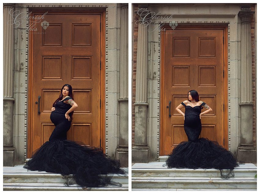 Downtown Houston Couture Maternity Photographer