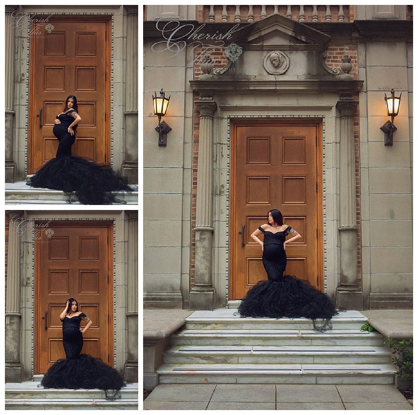 Downtown Houston Couture Maternity Photographer