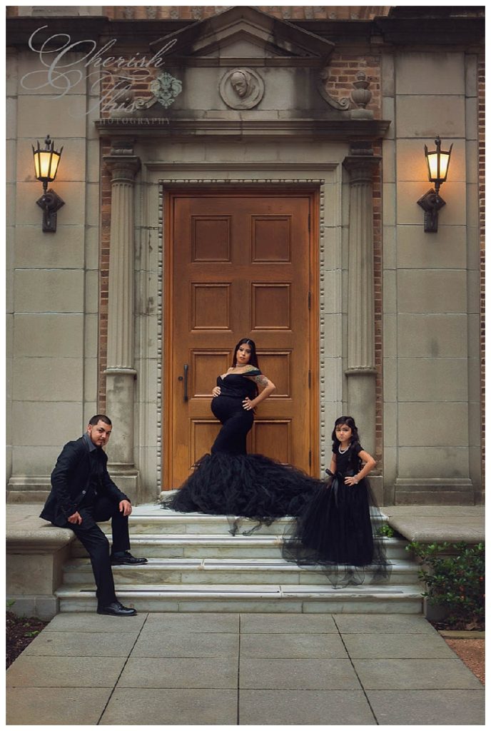 Downtown Houston Couture Maternity Photographer