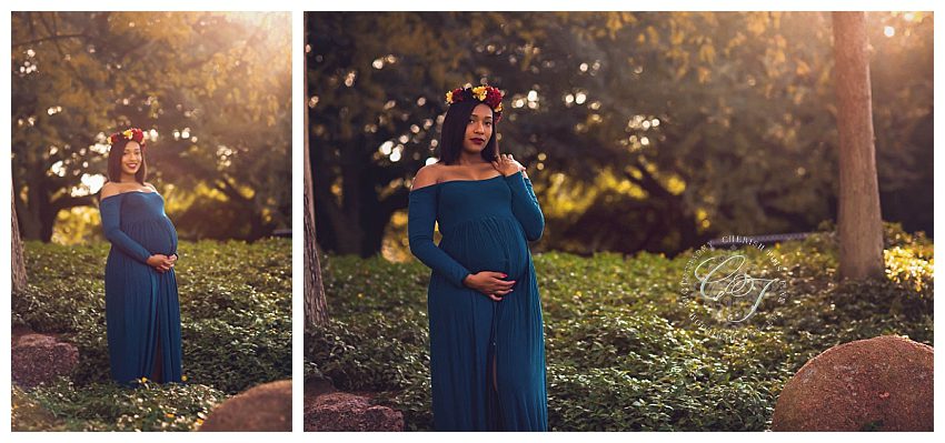 Downtown Houston Couture Maternity Photographer