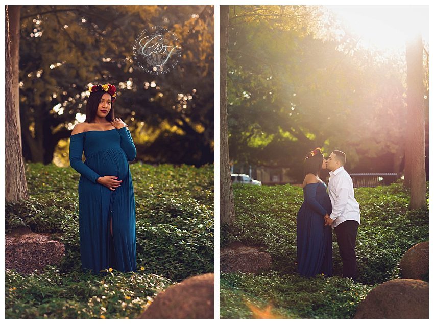 Downtown Houston Couture Maternity Photographer