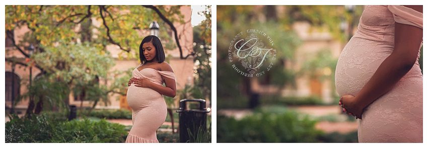 Downtown Houston Couture Maternity Photographer