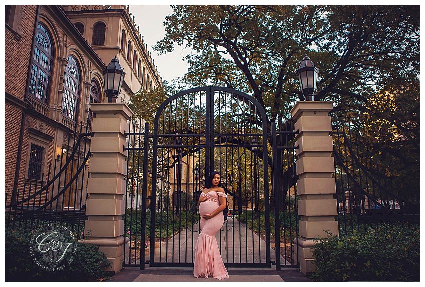 Downtown Houston Couture Maternity Photographer