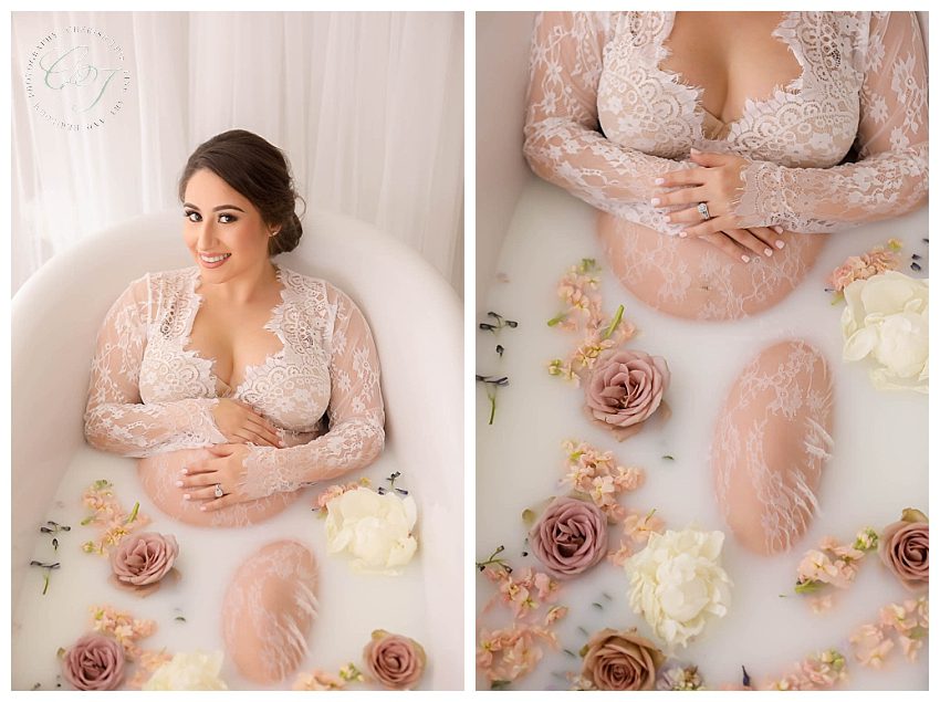 Houston Maternity Milk Bath Photographer