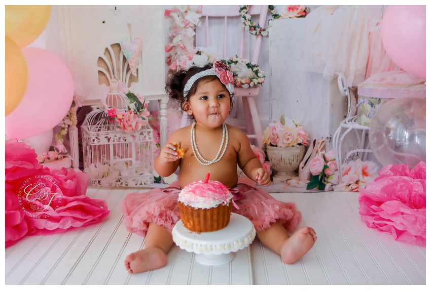 Shabby Chic Cake Smash Photographer in Houston
